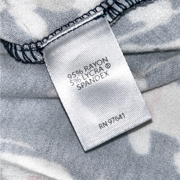 J. Jill Wearever Collection Navy Floral Midi Soft T-Shirt Women’s‎ Dress Medium - Picture 14 of 14